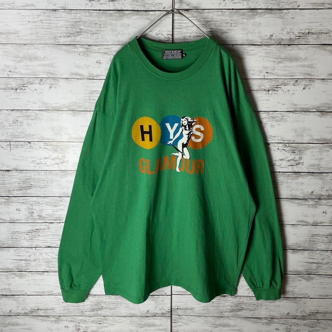 2973M【美品ＸＬ】ヒステリックグラマー☆ヒスガール HYSロゴ 長袖Ｔシャツ