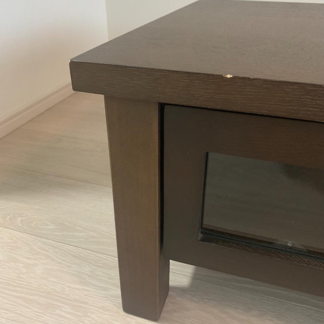 送料込み 無印良品 木製 テレビ台 ローボード ブラウン系