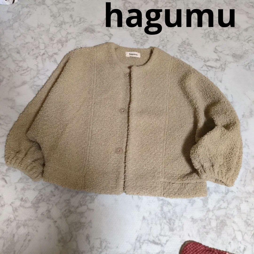 hagumu ボア 羽織り ショートコート ジャケット