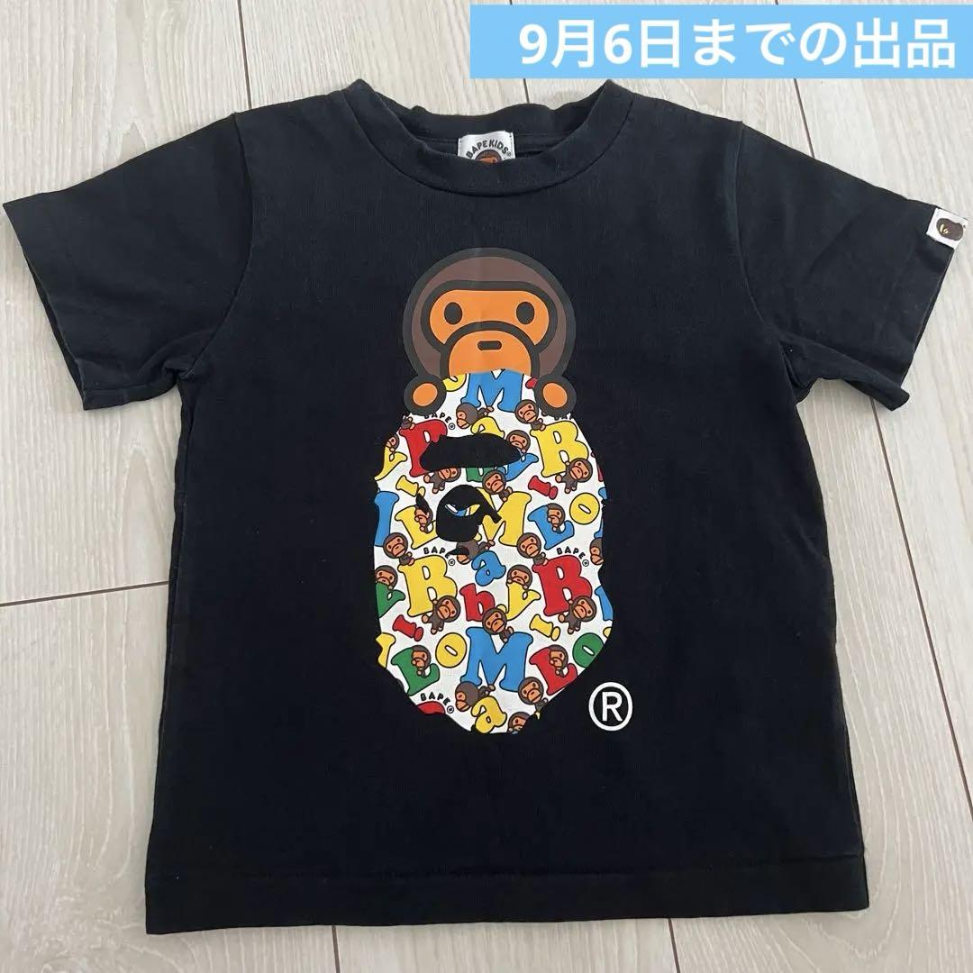 A BATHING APE BAPE Kids Short-Sleeved T-Shirt 110 Black