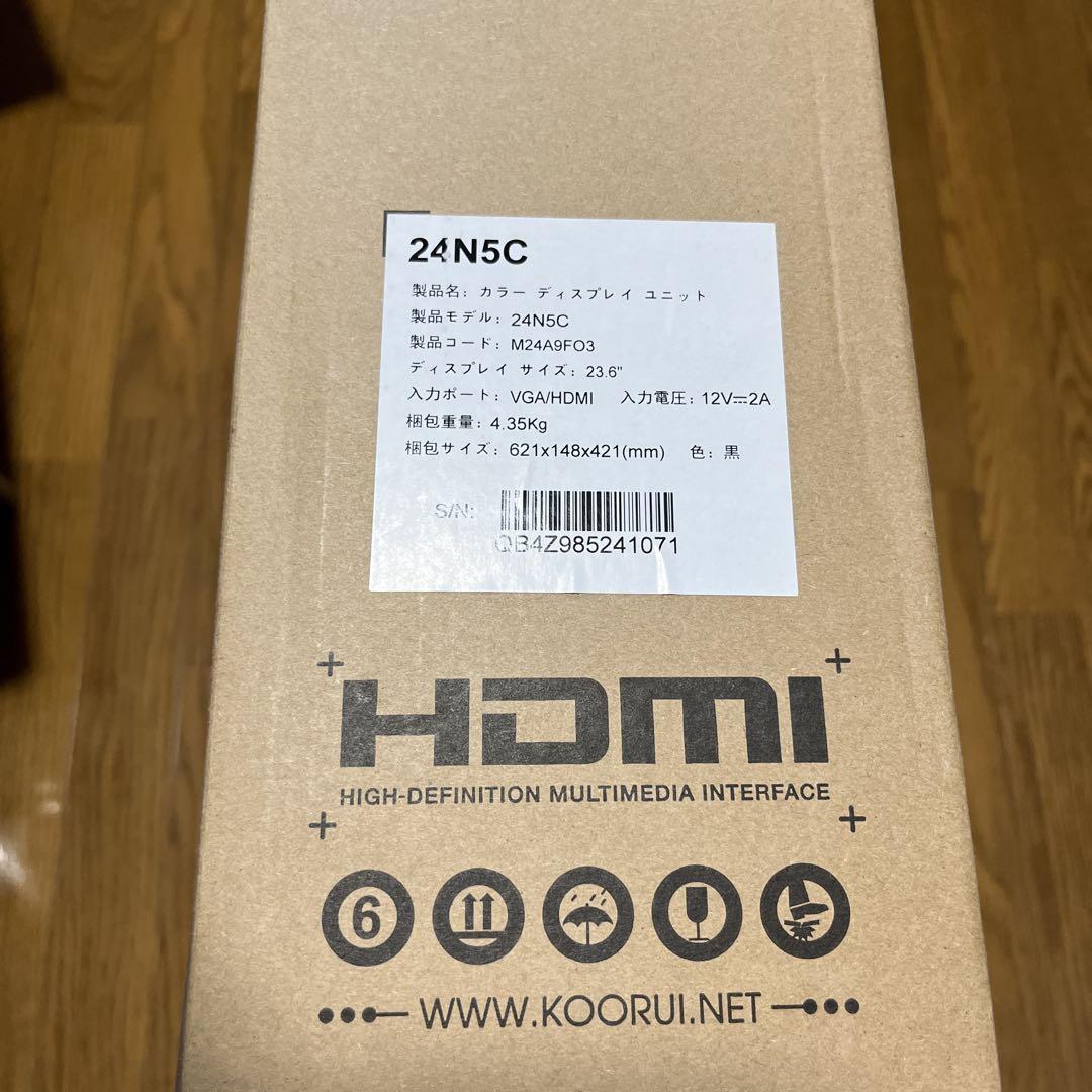 Koorui 24N5C 湾曲ディスプレイモニター 24インチ