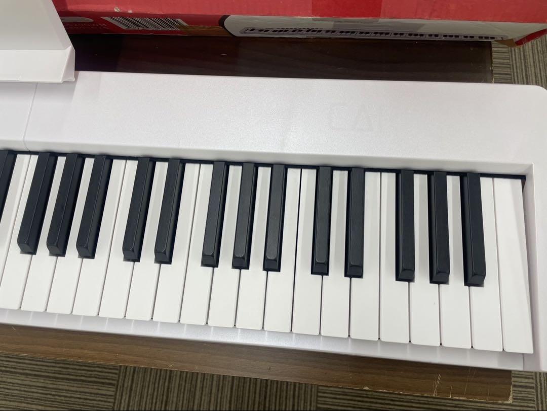 電子ピアノ 88鍵盤 充電タイプ スリム ホワイト