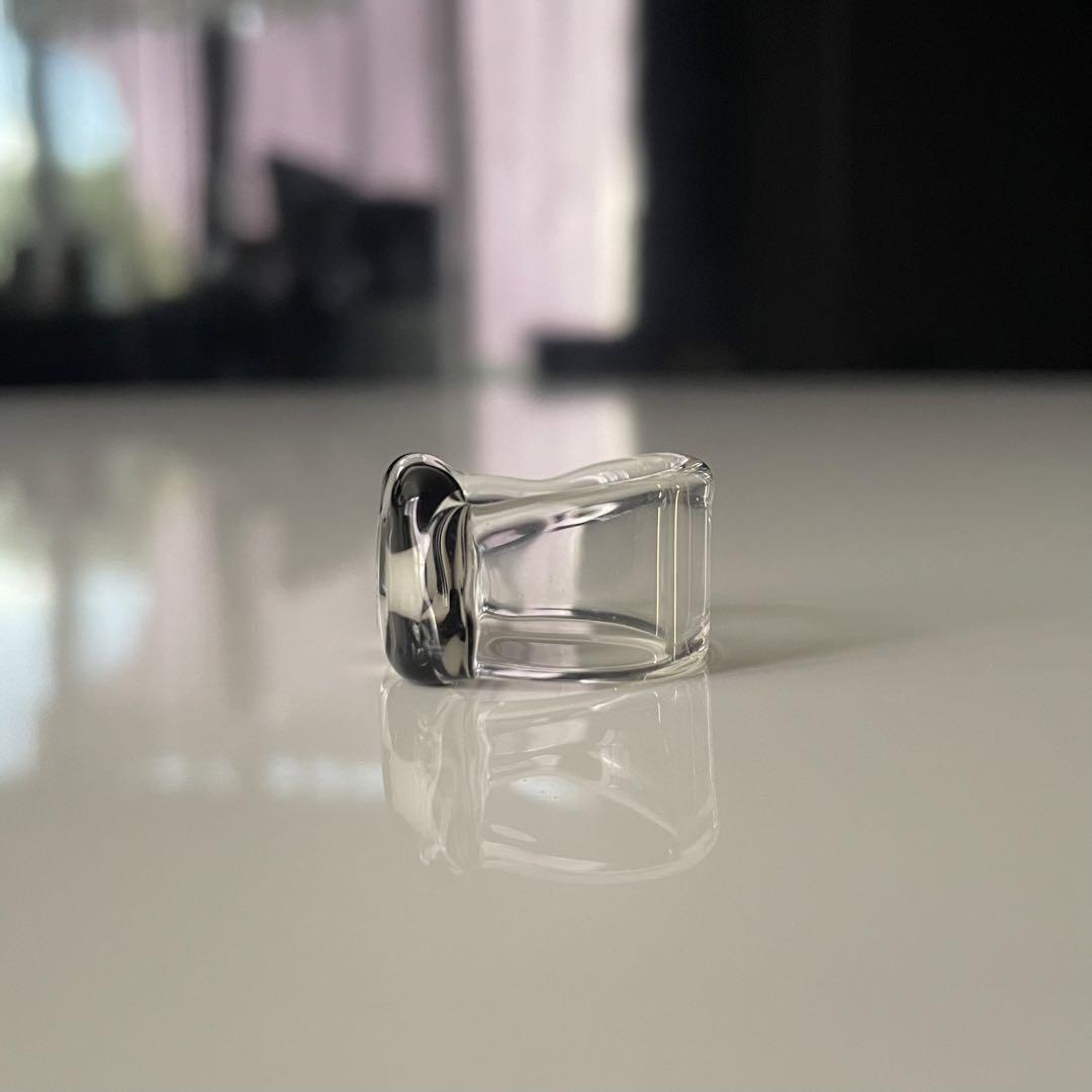 checker glass ring | yurikaakutsu