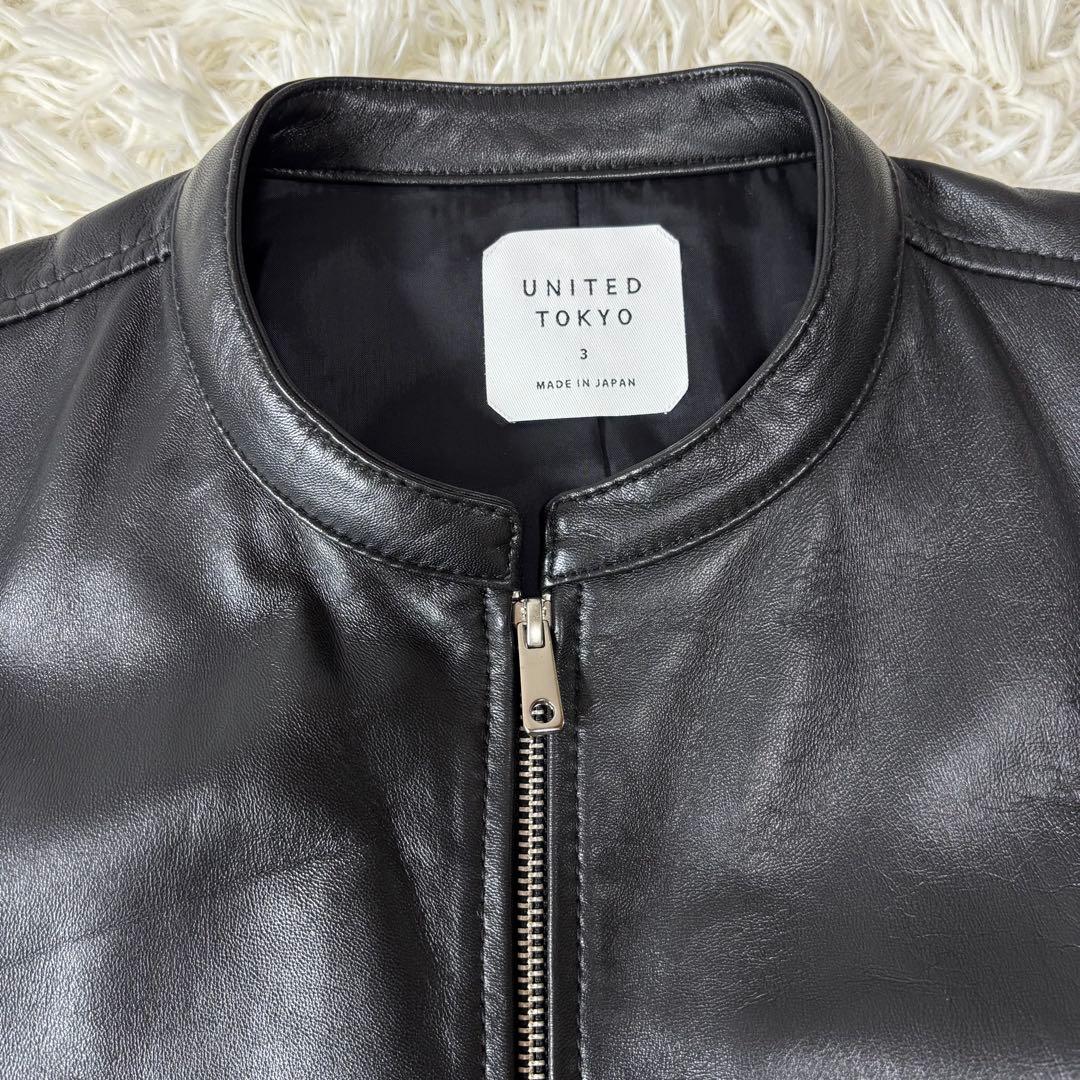 UNITED TOKYO 黒レザーライダースジャケット サイズ3 UNITED TOKYO 黒レザーライダースジャケット サイズ3