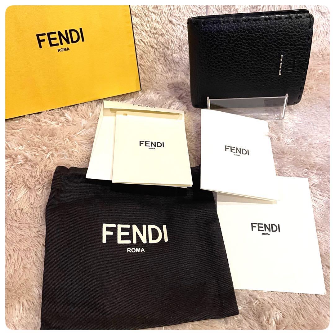 美品✨箱&保存袋付き　フェンディ セレリア　二つ折り財布 SELLERIA