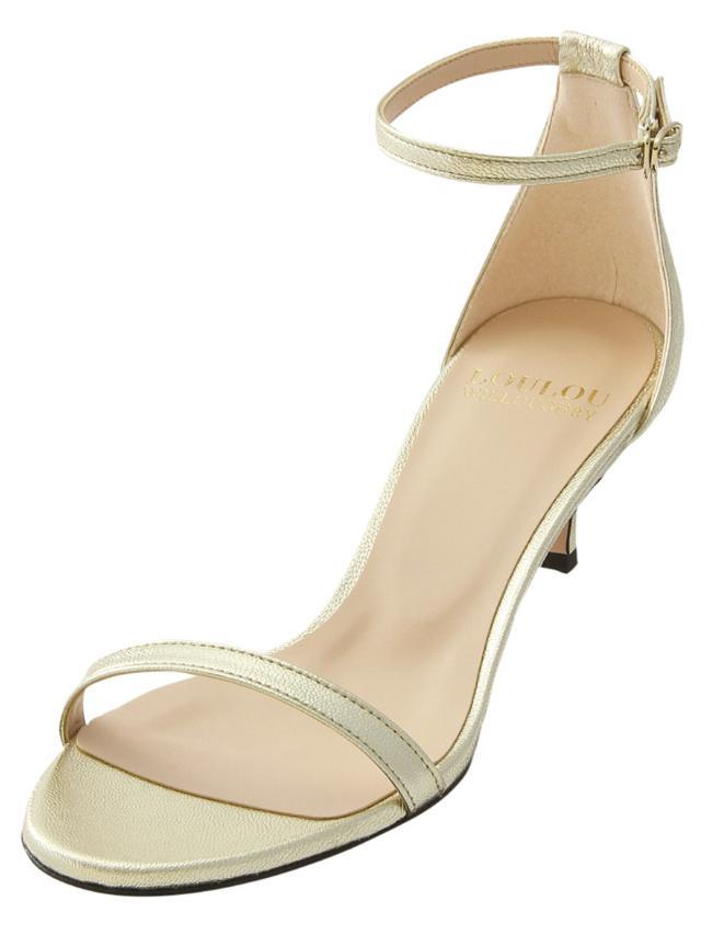 【LOULOU WILLOUGHBY】バーサンダル　ゴールド 22.5cm