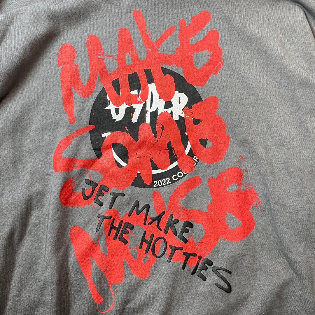 【SALE/76%OFF】Hyper Couture オーバーサイズ ダメージ プリントパーカー