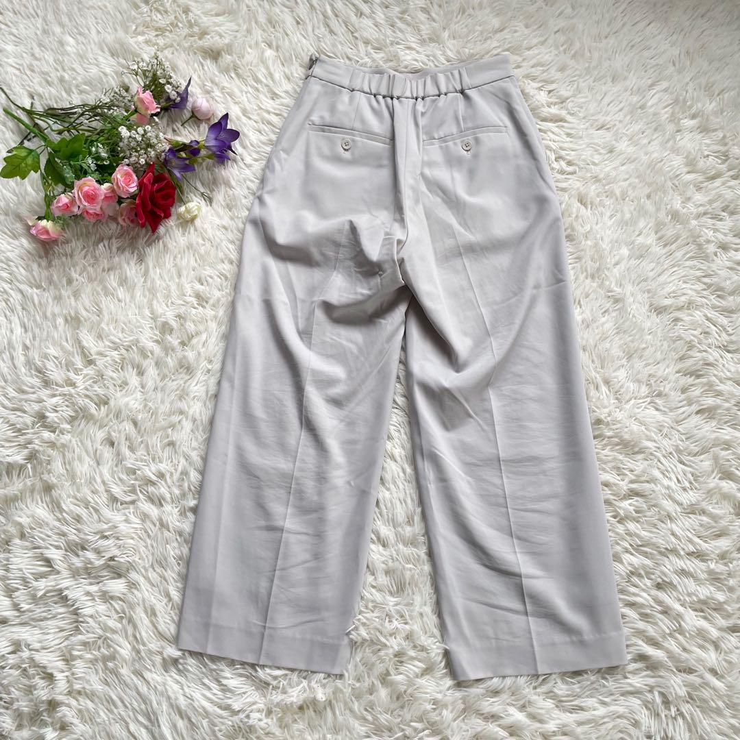 closet storyパウダリー カラーレスパンツスーツセットアップ手洗い可能
