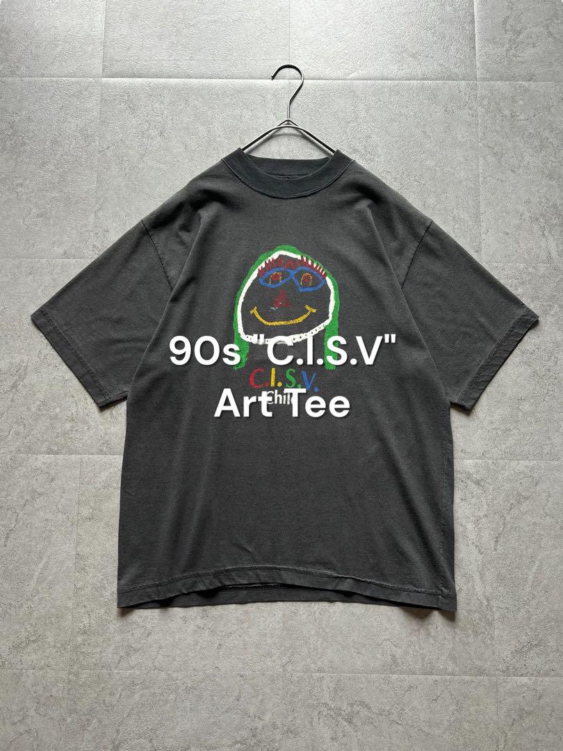 90s Art Tee アートTシャツ C.I.S.V 企業Tシャツ フェード