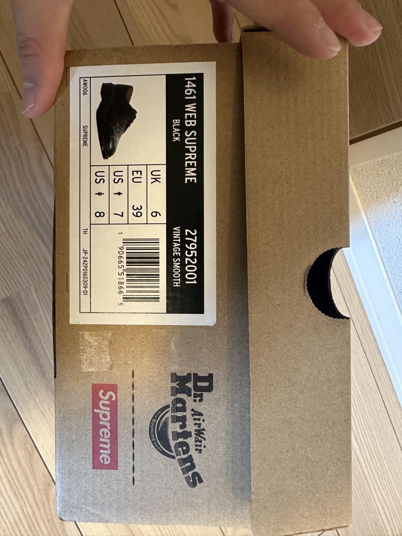 靴 Supreme Dr.Martens Spiderweb 3 Eye Shoe