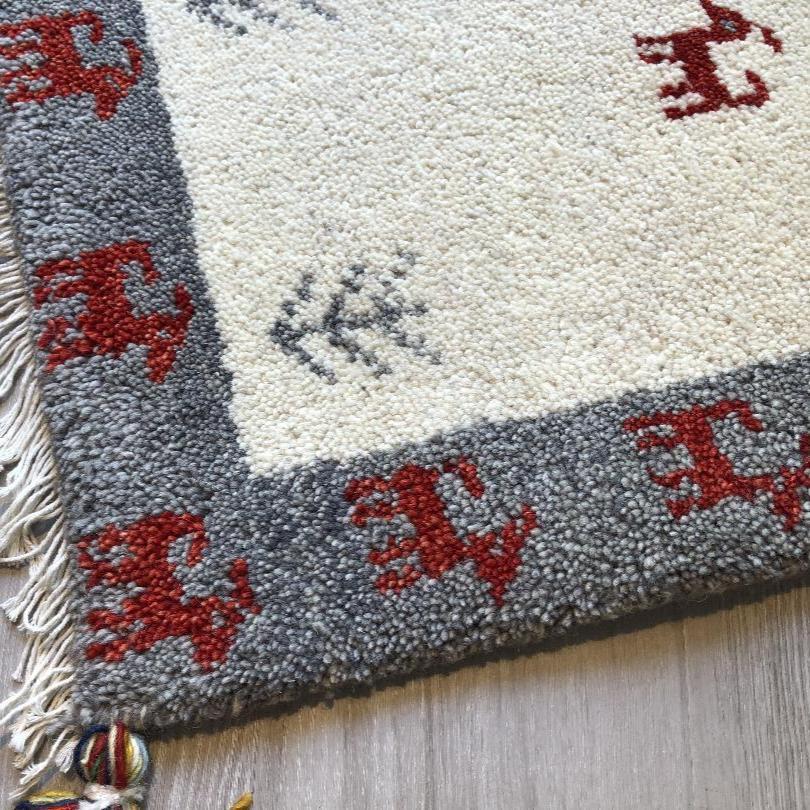 新品 ◇ 高級手結び絨毯 GABBEH ギャッベ ラグ 40×60cm No91 春夏の新作入荷 新品 ◇ No01 40×40cm ラグ ギャッベ GABBEH 高級手結び絨毯 玄関/キッチンマット