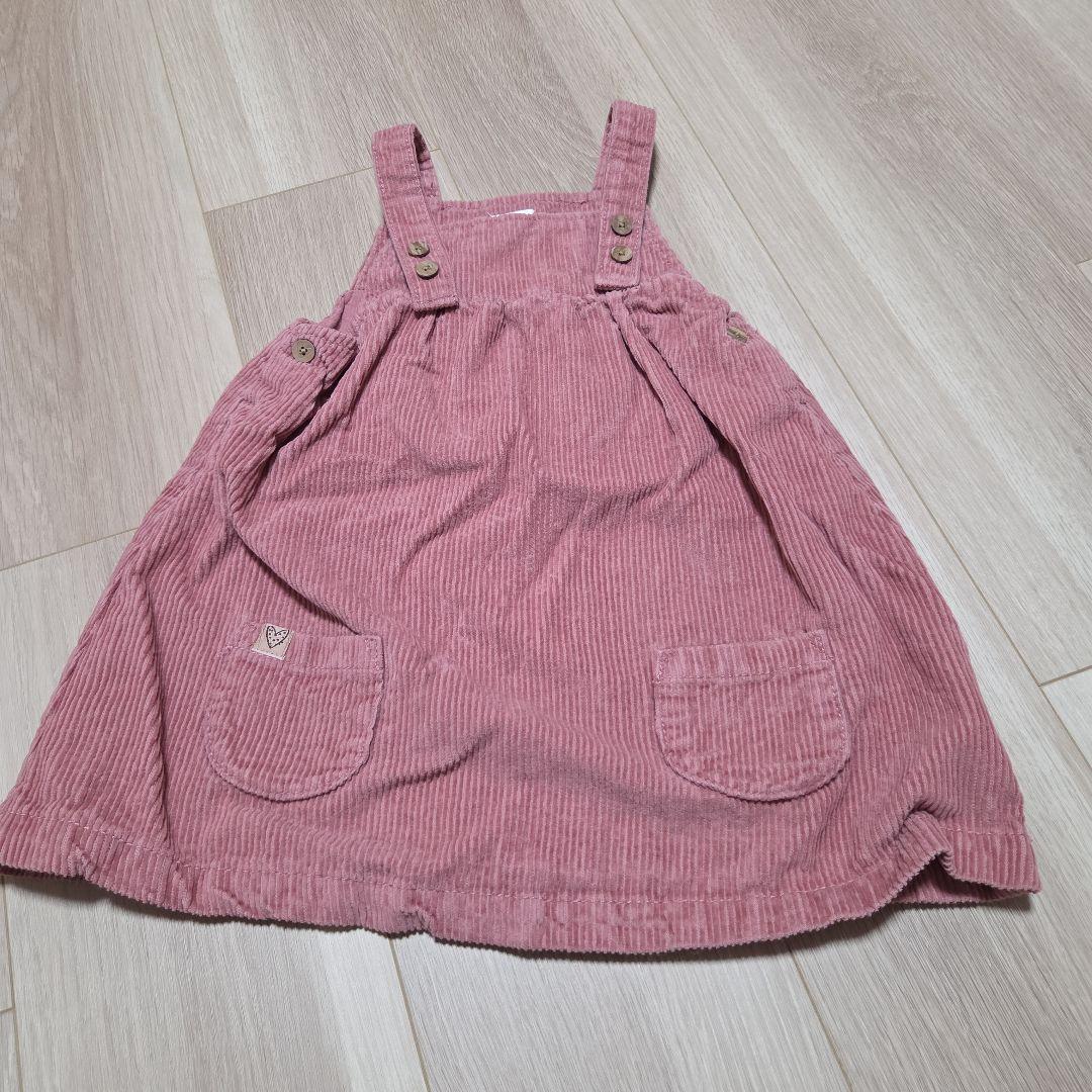 ★再お値下げ中！美品 baby Dior コーデュロイ ピンクワンピース★ コーデュロイ ピンク ワンピース 86cm - メルカリ