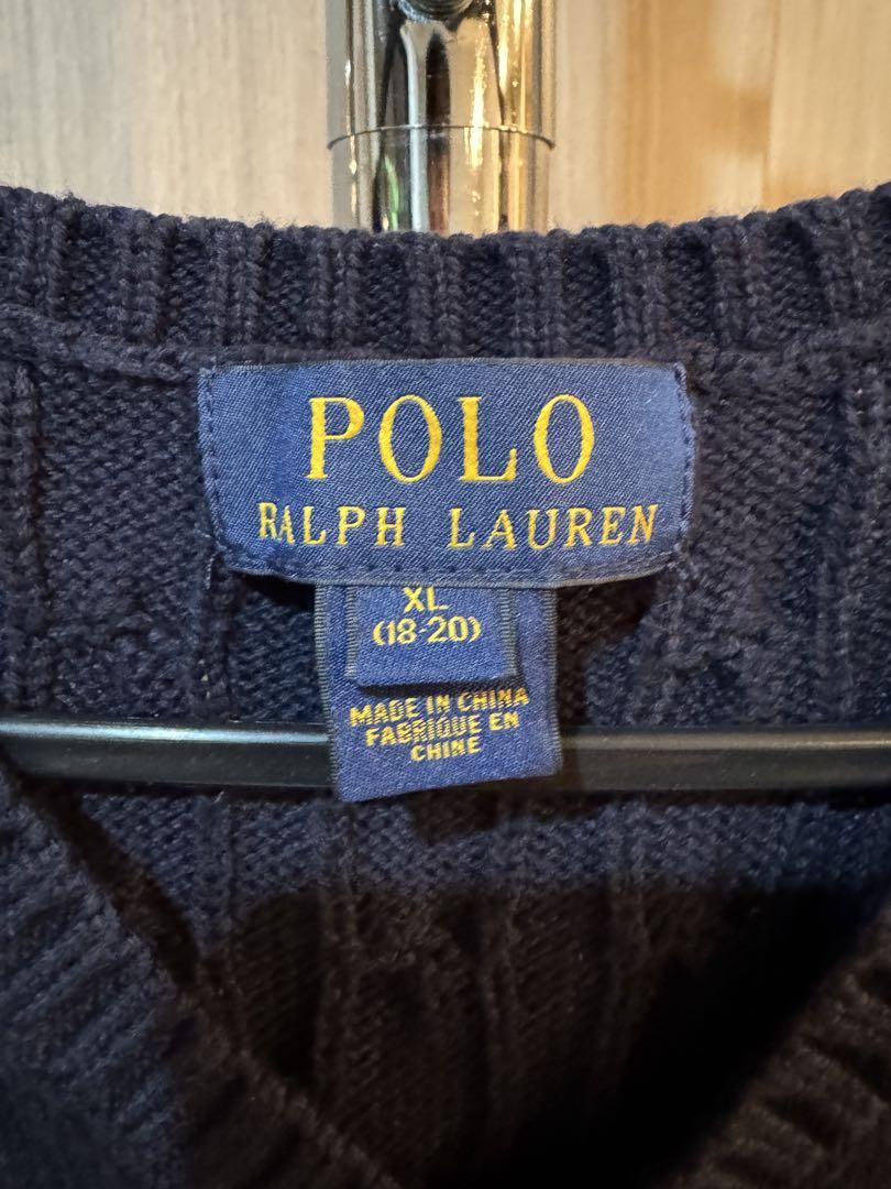 Polo Ralph Lauren ネイビー ベスト XL ボーイズ ニット
