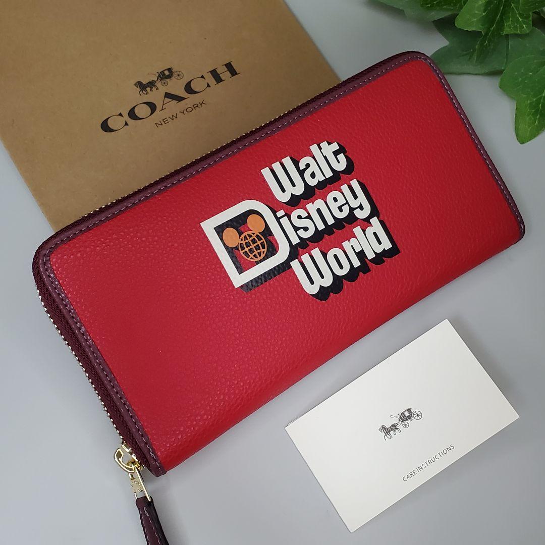 COACH Walt Disney World 長財布 赤
