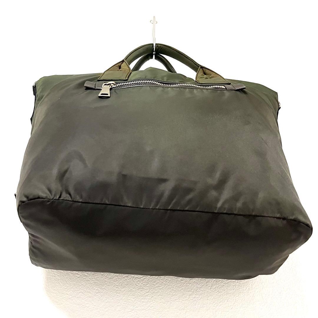 ⭐️美品⭐️プラダ RRADA トートバッグ ハンドバッグ リバーシブル カーキ 黒 ⭐️美品⭐️プラダ RRADA トートバッグ ハンドバッグ リバーシブル カーキ 黒