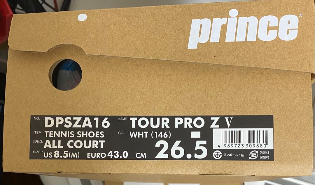 ムウ　PRINCEテニスシューズ TOUR PROZ V 26.5