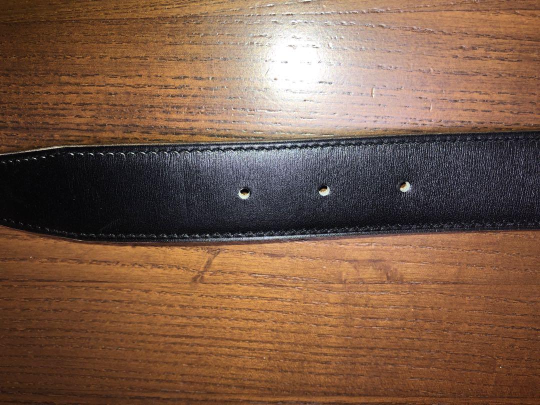 HERMES Hベルト 黒 レザー 保存袋付き　ほぼ新品