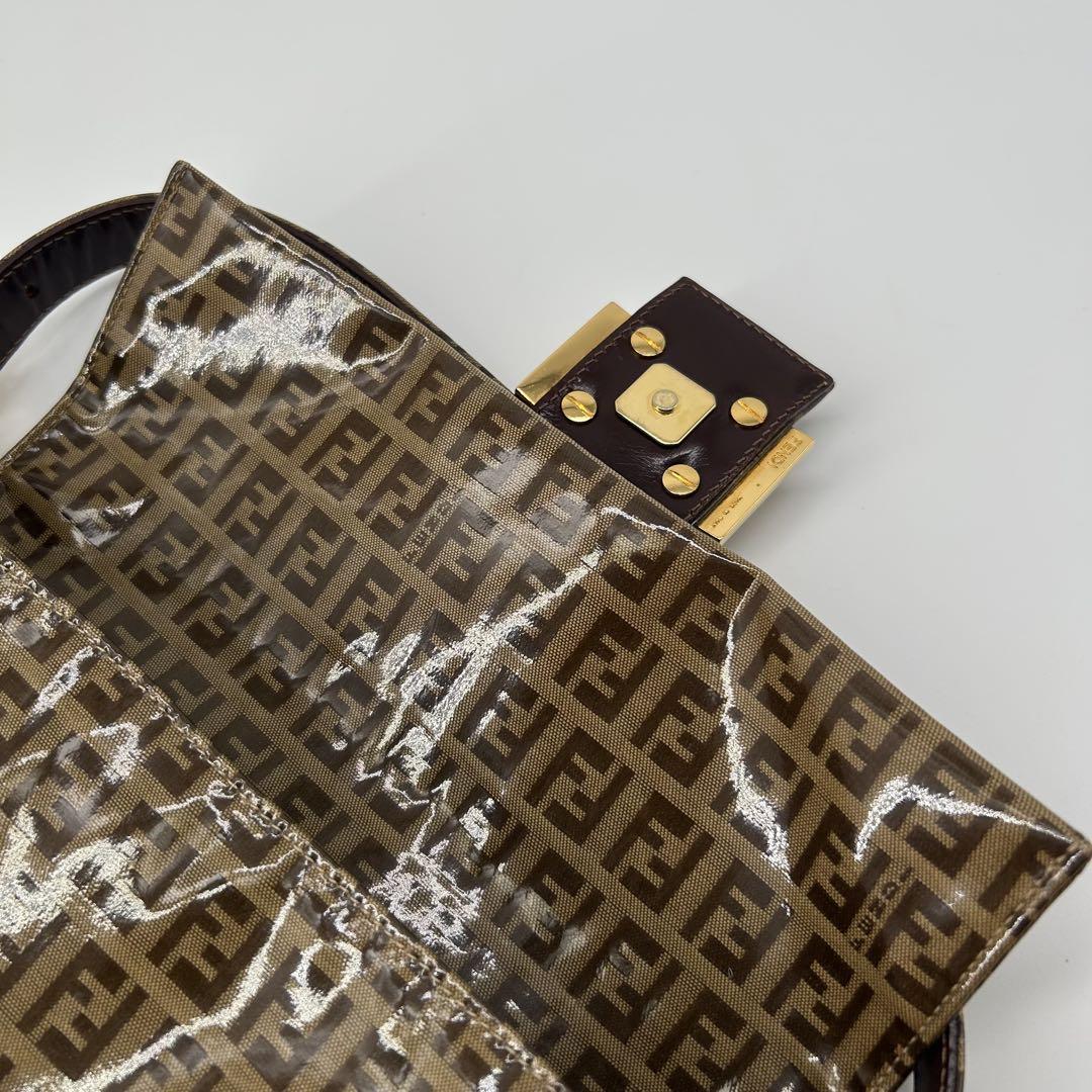 極美品✨フェンディ ラメストーン ゴールド金具 ズッキーノ マンマバケット