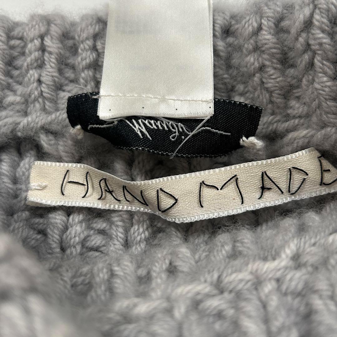 MAYDI ハンドメイド ニット ショート セーター モード ゆったり グレー