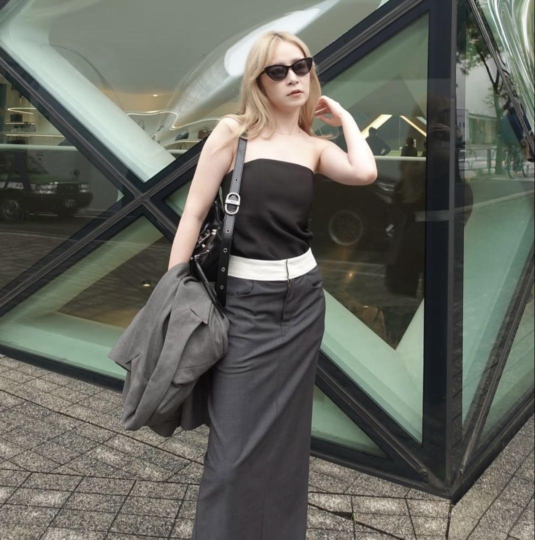 Gajess ガジェス Taylor Pencil Skirt グレー 38