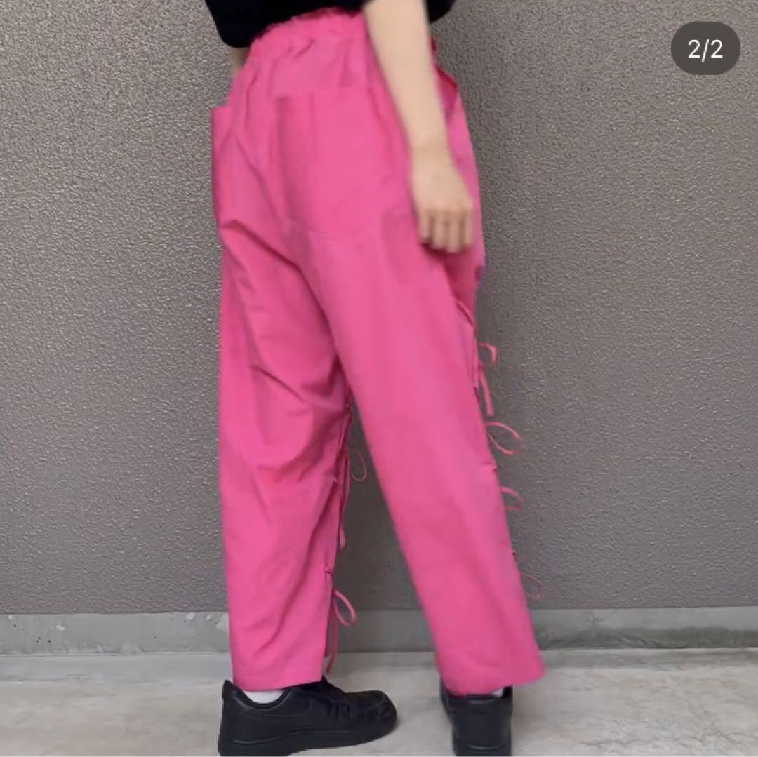 美品　リボンパンツ　ギンガムチェック　パンツ