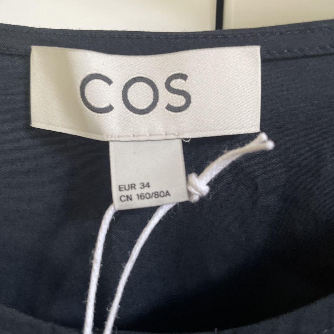 COS ネイビー シャツワンピース 半袖