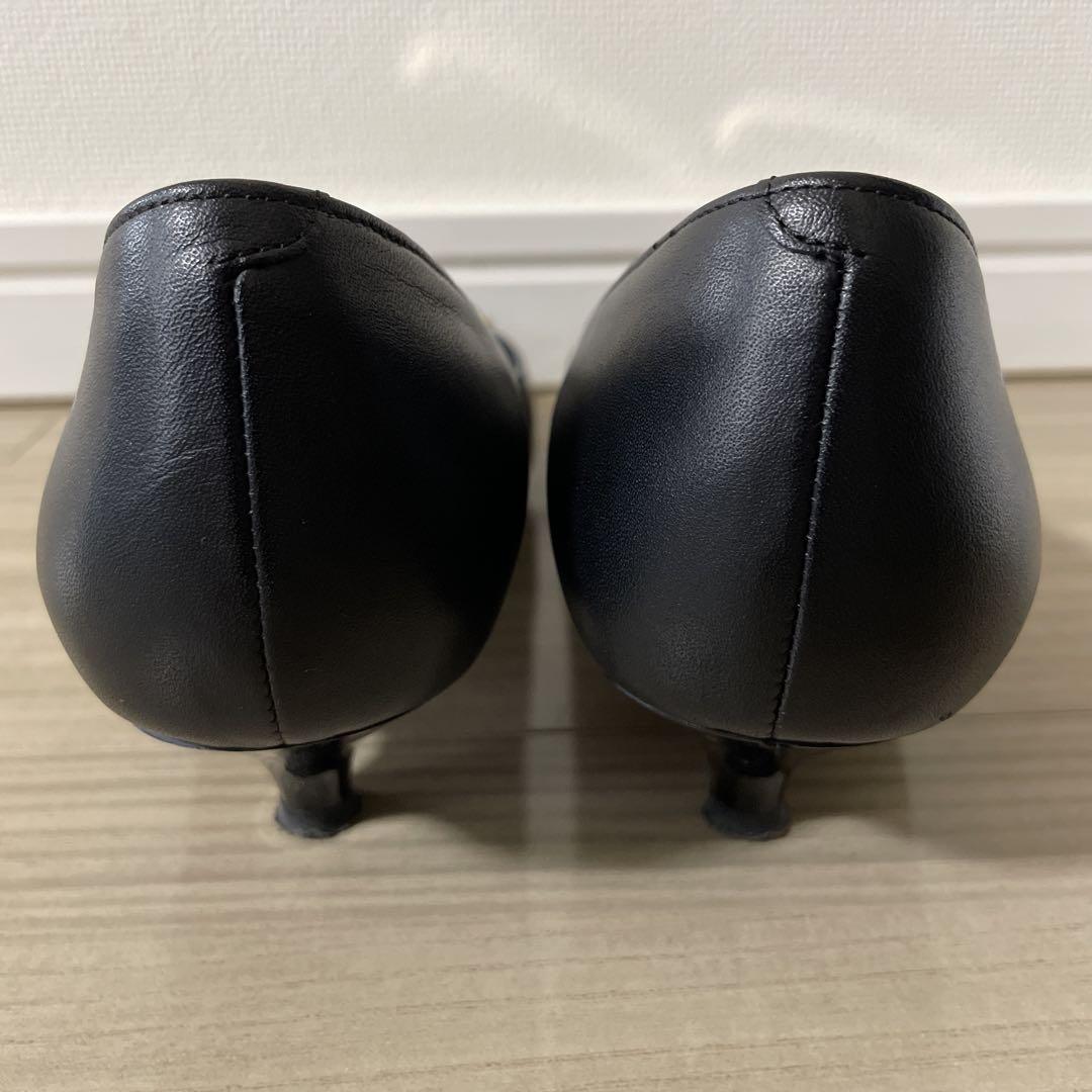 ✨美品✨HIMIKO ブラック ポインテッドトゥパンプス　23.5㎝