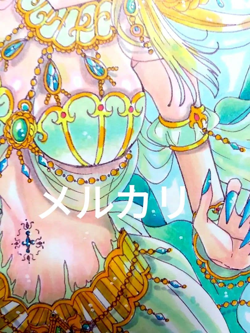 オリジナル手描きイラスト 人魚姫