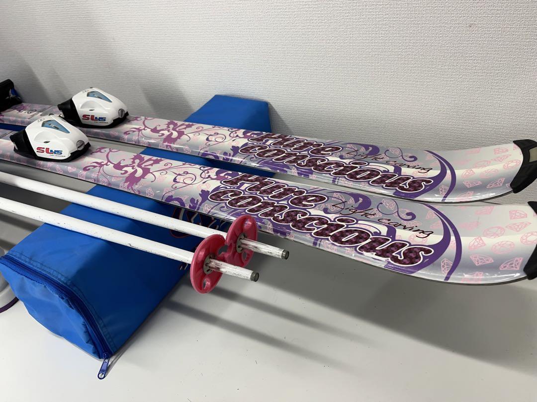 pure concios スキー板 110cm ストック ブーツ - メルカリ