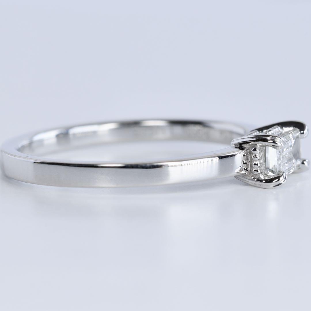 Pt950 LUCIE ダイヤモンド 0.14ct バゲットカット リング