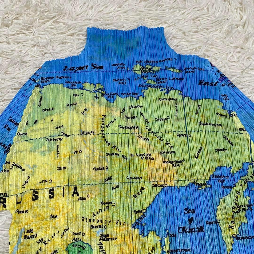 【極美品】【希少】プリーツプリーズ イッセイミヤケ 世界地図 七分袖 カットソー 【極美品】【希少】プリーツプリーズ イッセイミヤケ 世界地図 七分袖 カットソー