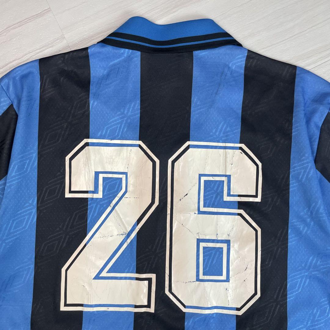 90s Umbro インテル サッカーユニフォーム L ブルー×ブラック