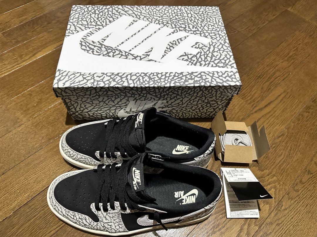 Air Jordan 1 Retro Low OGブラックセメント