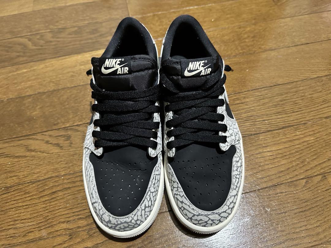Air Jordan 1 Retro Low OG ブラックセメント 27.5 6/23発売｜Nike Air Jordan 1 Retro Low OG 