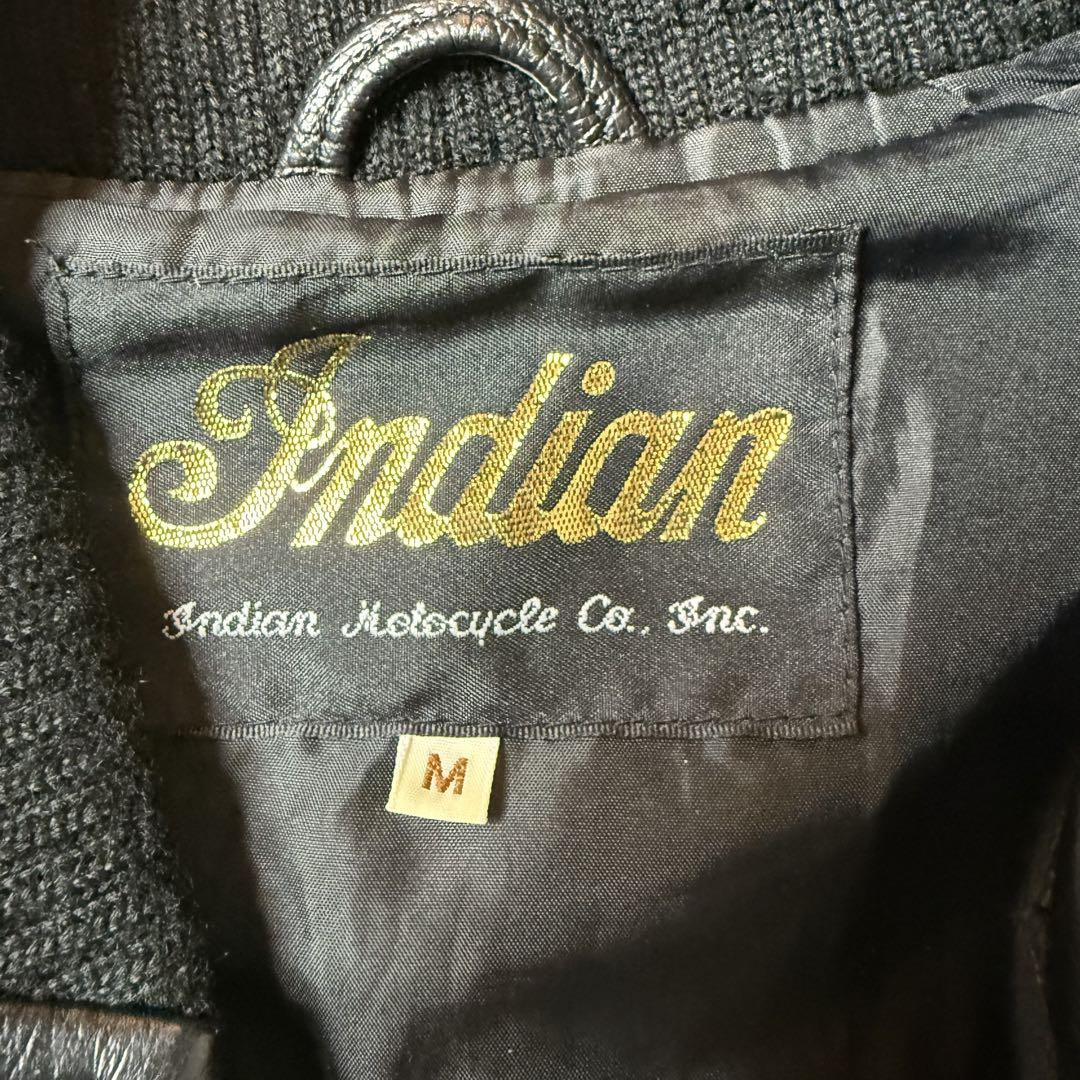 INDIAN MOTOCYCLE★M オールレザースタジャン ブラック