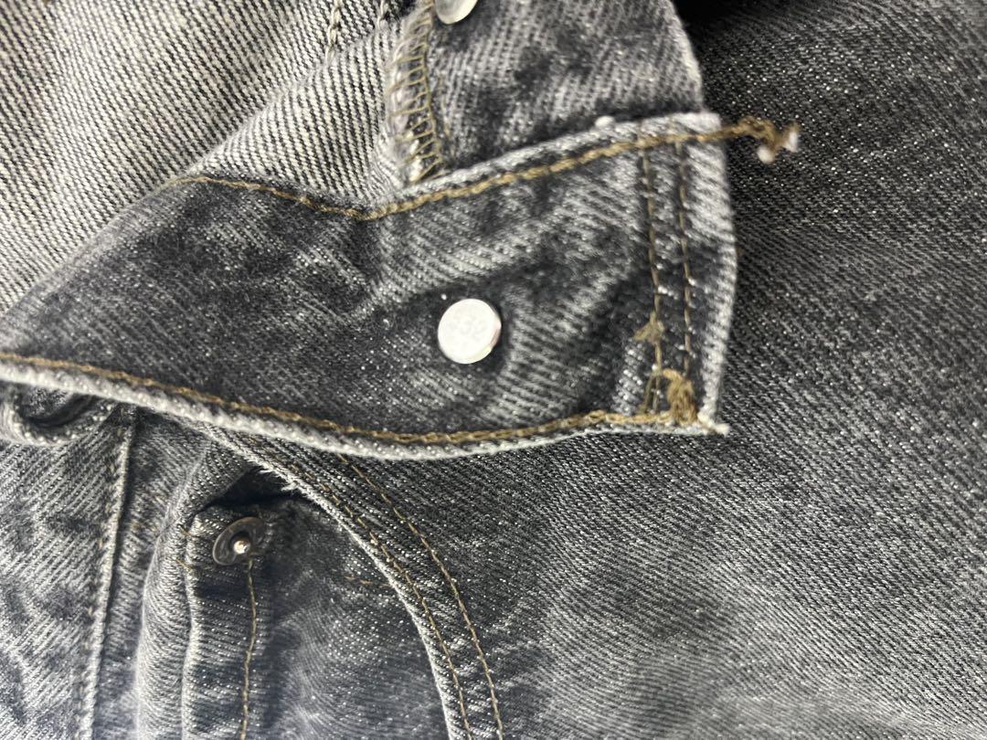 90s USA製 Levi'sリーバイス 501 先染め ブラック デニムパンツ