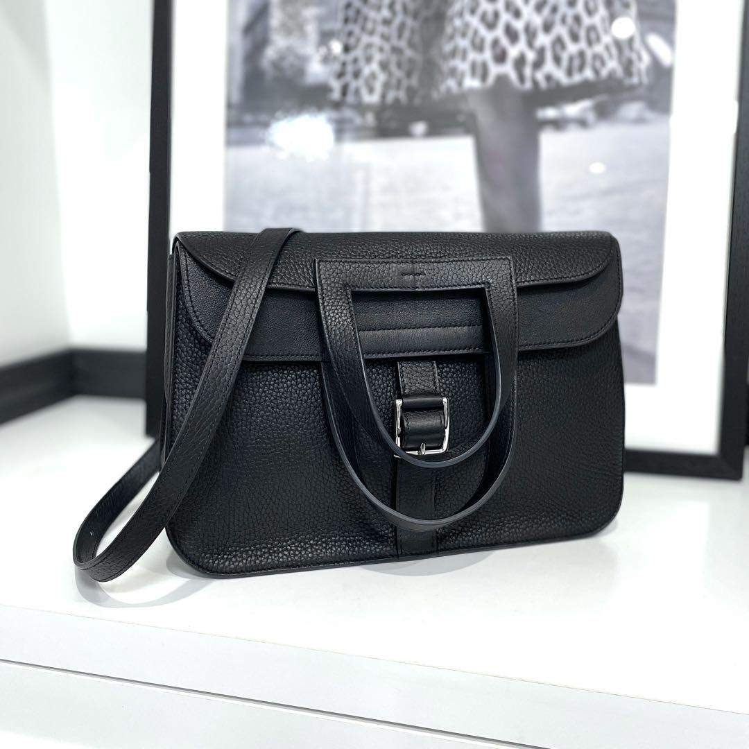 美品 エルメス アルザン31 トリヨンクレマンス ブラック