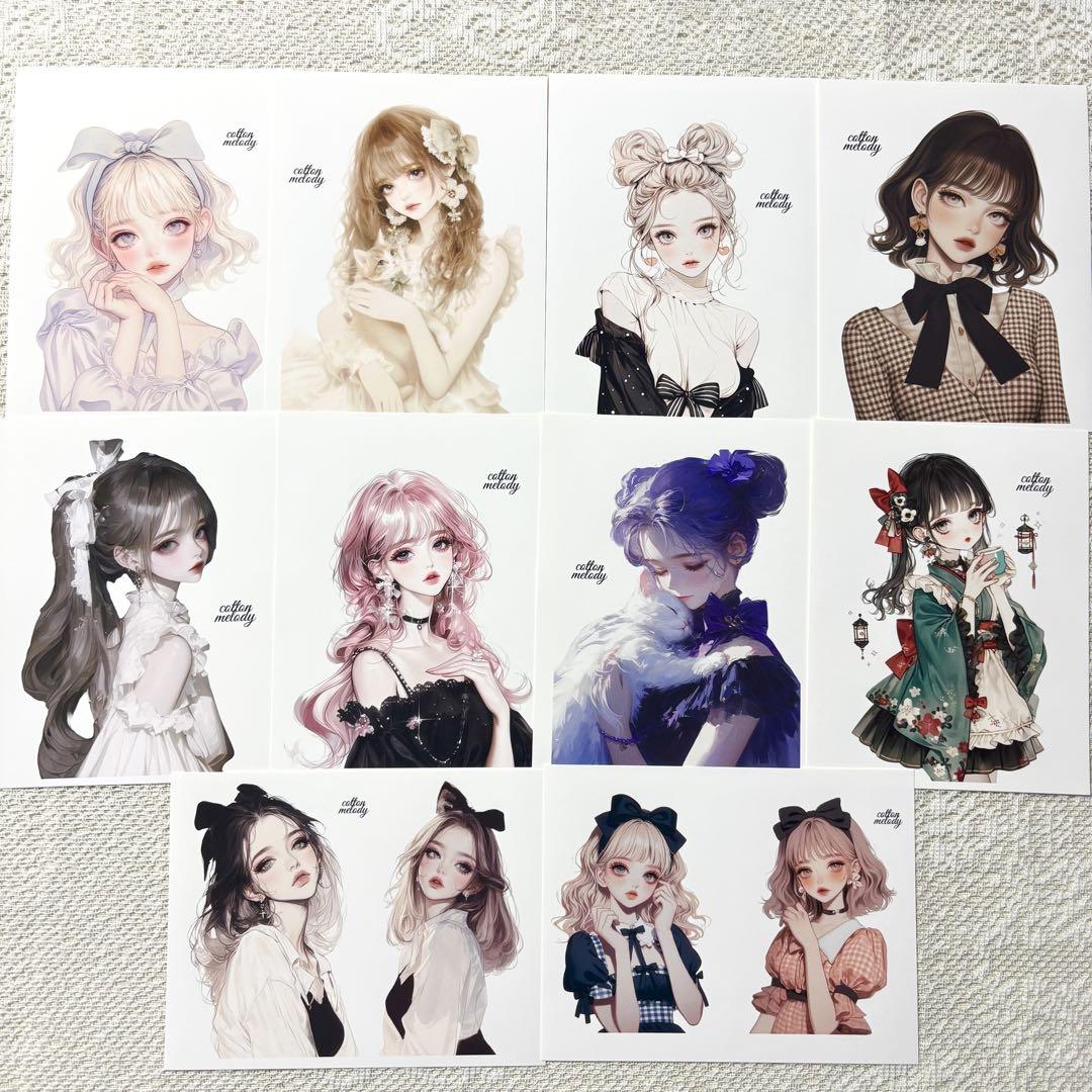 cotton melody様ステッカー10枚おすそ分けまとめ売り/人物