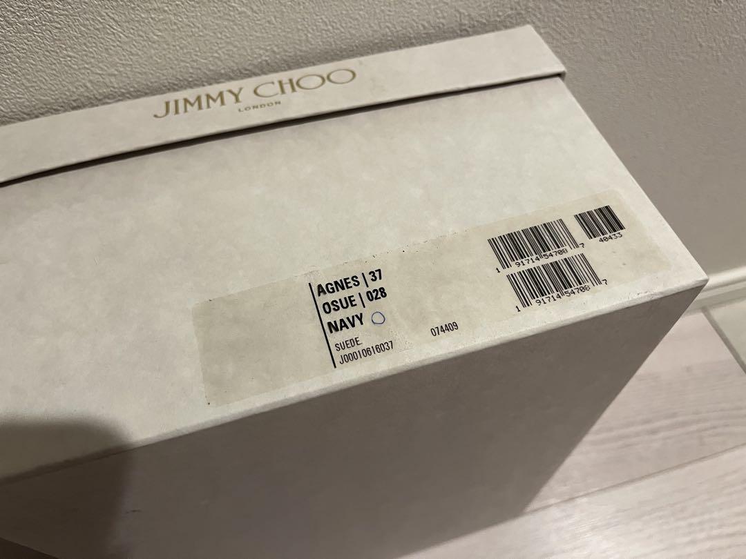 JIMMY CHOO ネイビー スエード ハイヒール 37