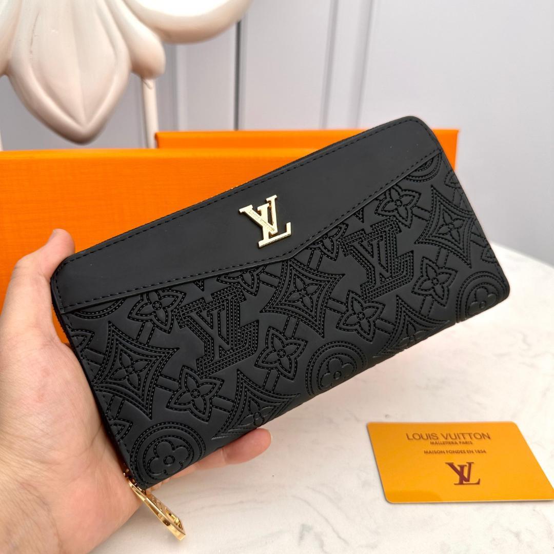 Louis Vuitton ブラック 長財布 美品‼️超人気Louis Vuitton ブラック長財布 - メルカリ
