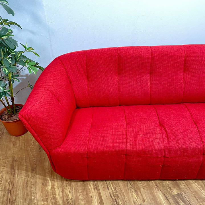 送料無料格安 ♦️高級ソファ 美品 a0286 100♦️ a3MTR-m96943709745 3人がけ 赤色 オシャレ お買い得人気