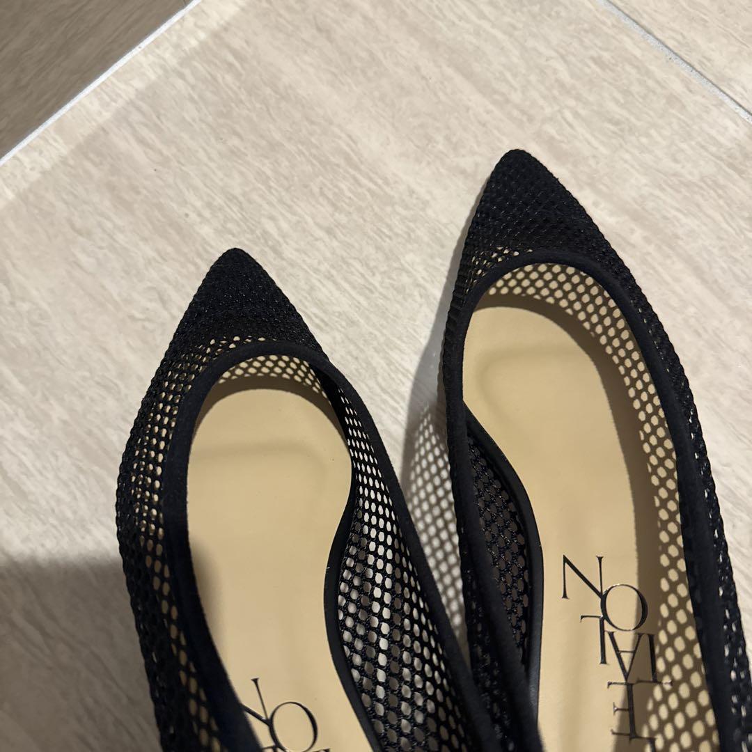LE TALON メッシュフラットパンプス23cm BLACK