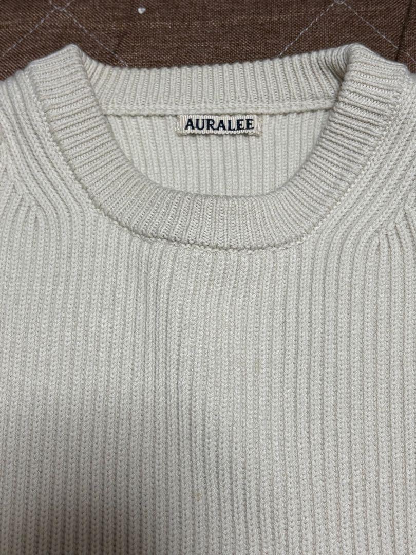 オーラリー　SUPER FINE WOOL RIB KNIT BIG