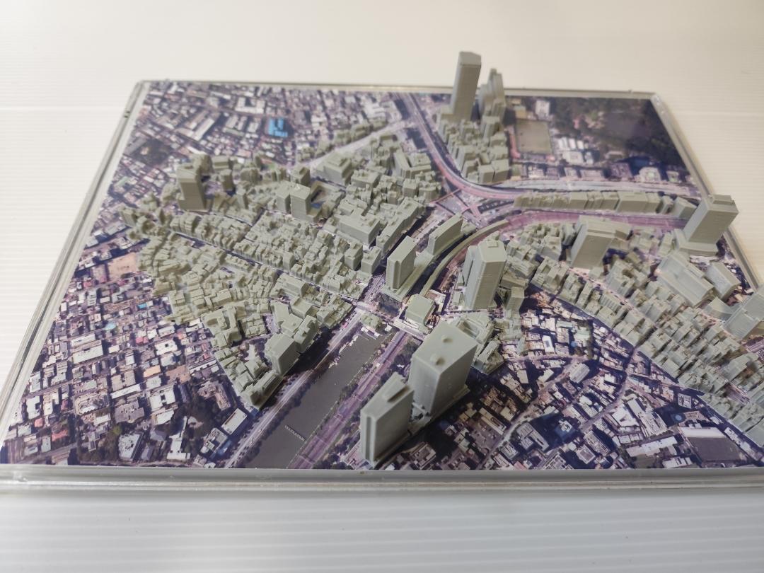 飯田橋駅周辺　３D都市データを活用した都市模型　(組み立てキット)