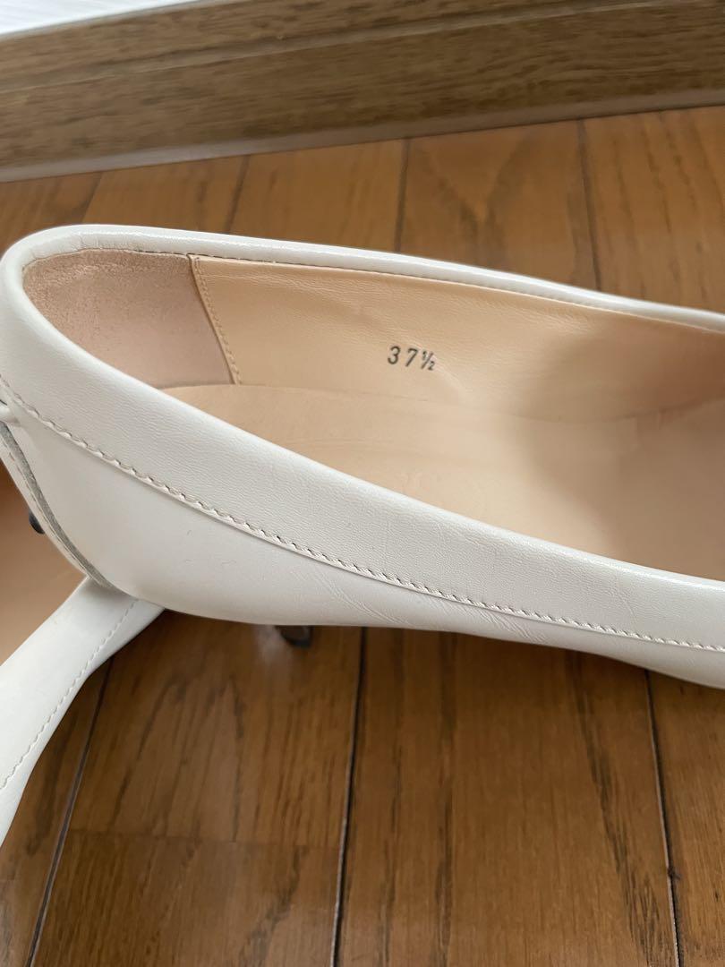 TOD's ドライビングシューズ ヒール レディー 37.1/2 ホワイト