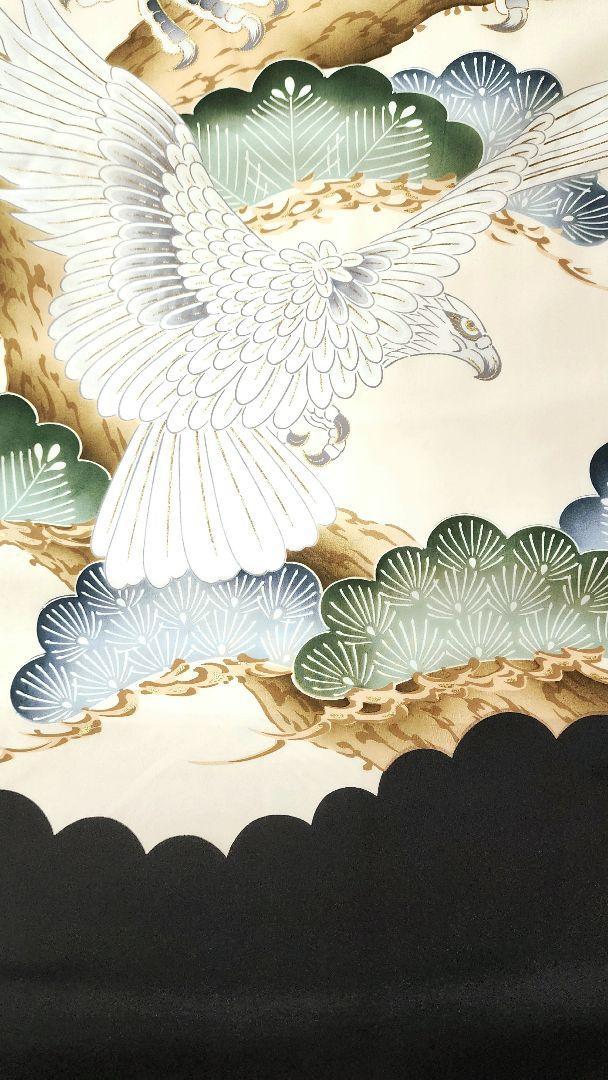 お宮参り　産着(初着、祝着)　七五三　男の子　金彩　五つ紋　子供着物　高級　美品