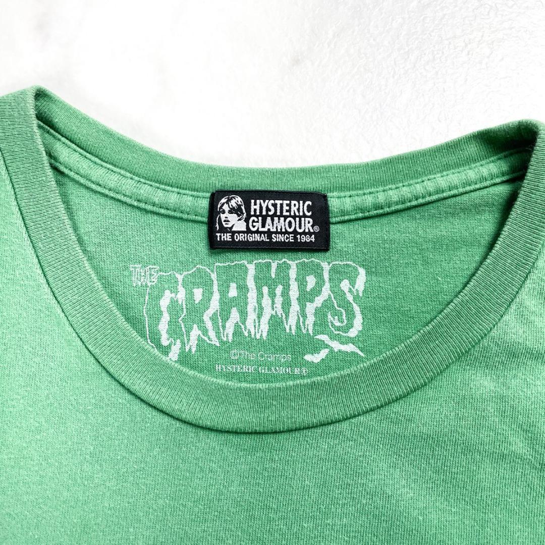 【2025A/W新作★送料無料】 ヒステリックグラマー サイズ グリーン クルーネック半袖Tシャツ トップス