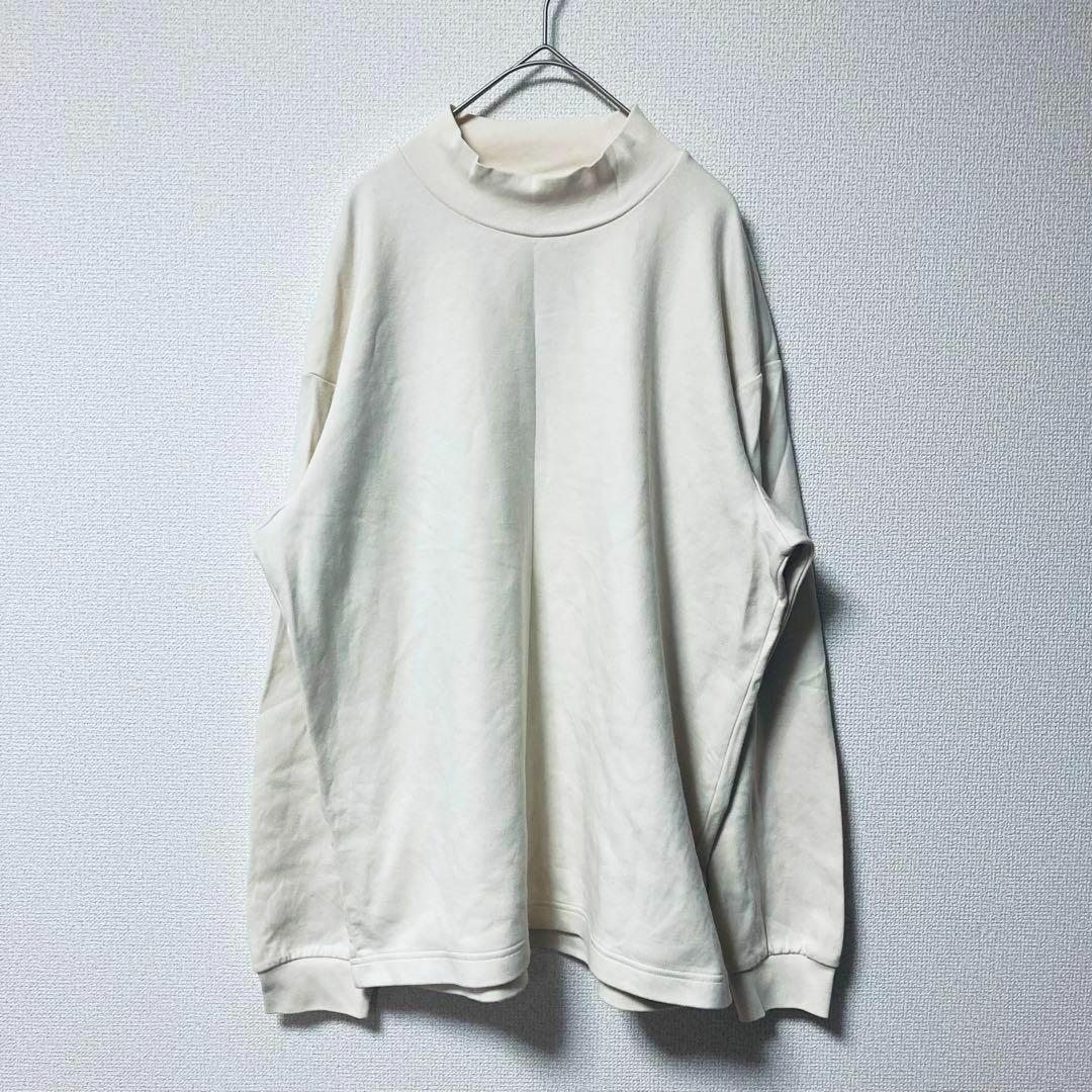 ユニクロ　モックネックプルオーバー　(L)　ホワイト　男女兼用　完売品