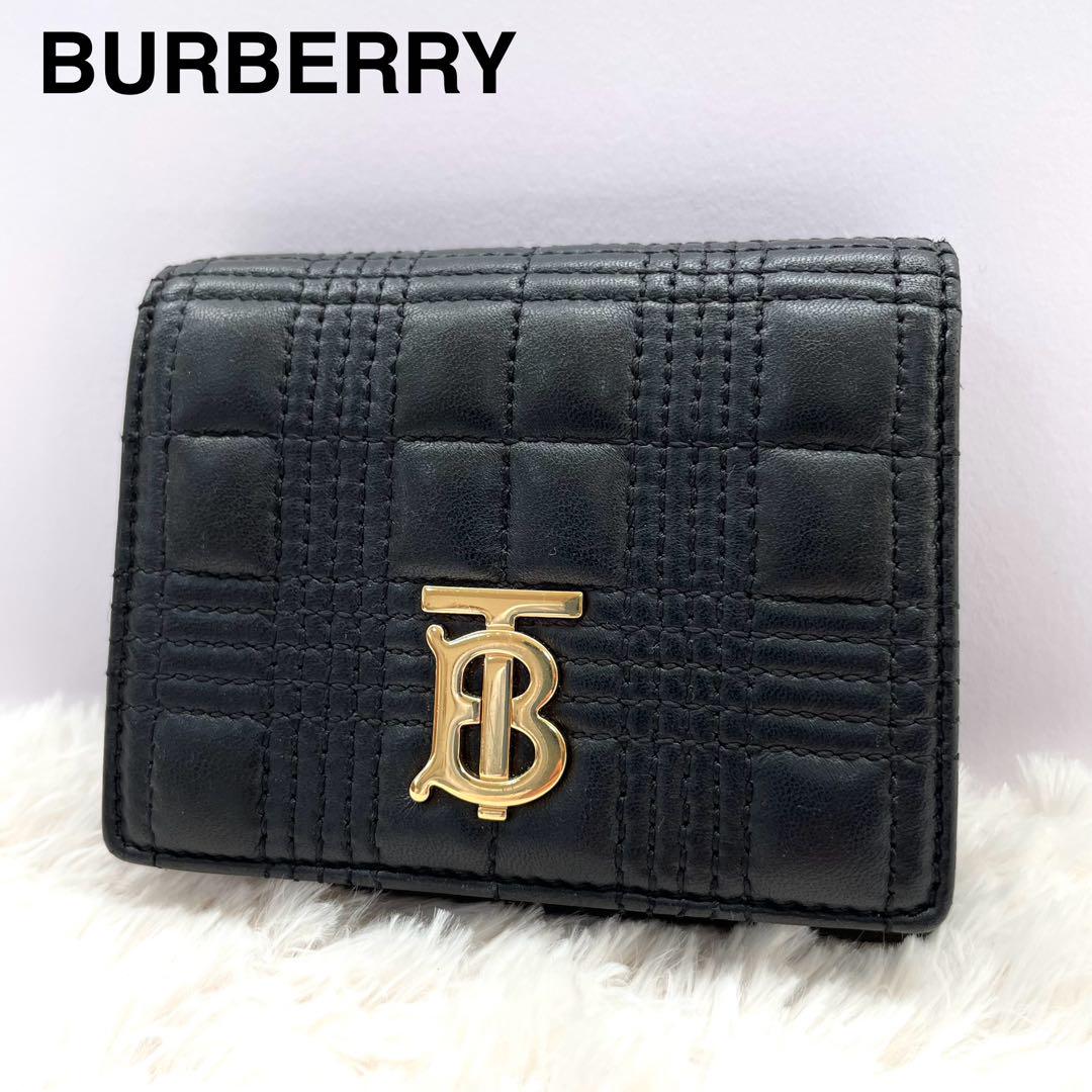 美品✨BURBERRY バーバリー 三つ折り財布 キルティングレザー TBロゴ 美品✨BURBERRY バーバリー 三つ折り財布 キルティングレザー TBロゴ