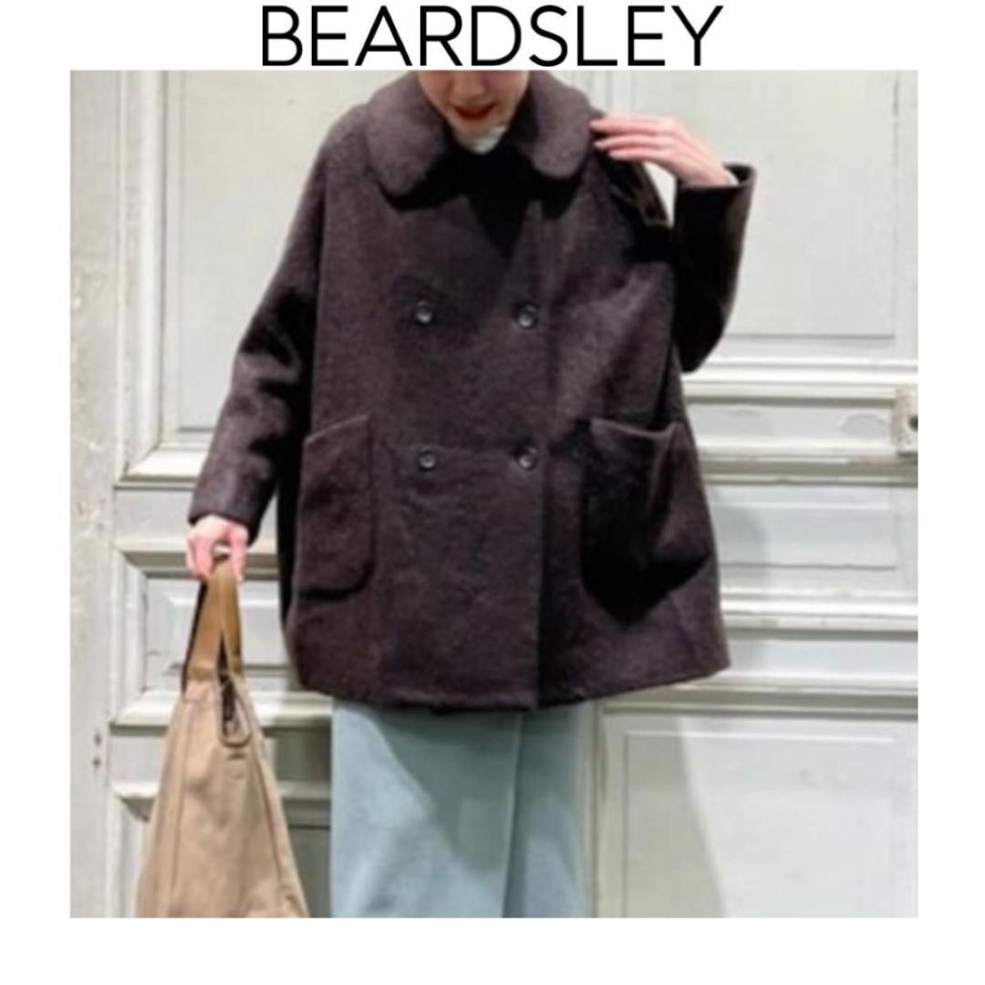 BEARDSLEY シャギーポンチョコート　ブラウン　ゆったり　アウター